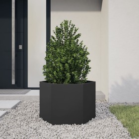 Black steel hexagonal planter 69x60x45 cm by , Pots and planters - Ref: Foro24-851122, Price: 56,79 €, Discount: %