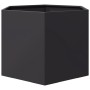 Black steel hexagonal planter 69x60x45 cm by , Pots and planters - Ref: Foro24-851122, Price: 57,44 €, Discount: %