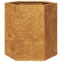 Hexagonal planter made of rusted steel, 46x40x45 cm by , Pots and planters - Ref: Foro24-851120, Price: 42,99 €, Discount: %