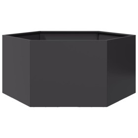 Black steel hexagonal planter 104x90x45 cm by , Pots and planters - Ref: Foro24-851129, Price: 74,99 €, Discount: %