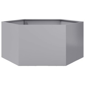 Hexagonal galvanized steel planter 104x90x45 cm by , Pots and planters - Ref: Foro24-851134, Price: 72,59 €, Discount: %