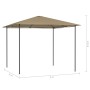 Taupe gray gazebo 3x3x2.6 m 160 g/m² by vidaXL, Tents and gazebos - Ref: Foro24-313609, Price: 162,99 €, Discount: %