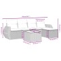 Garden sofa set 6 pieces and gray synthetic rattan cushions by , Garden sets - Ref: Foro24-3264098, Price: 426,99 €, Discount: %