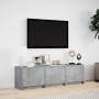 Mueble de TV LED madera ingeniería gris hormigón 140x34x40 cm de , Muebles TV - Ref: Foro24-852246, Precio: 97,28 €, Descuent...