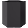 Black steel hexagonal planter 46x40x45 cm by , Pots and planters - Ref: Foro24-851108, Price: 44,99 €, Discount: %