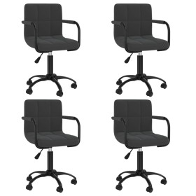 Swivel dining chairs 4 units black velvet by , dining chairs - Ref: Foro24-3088009, Price: 289,98 €, Discount: %