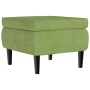 Sillón orejero y taburete de terciopelo verde claro de , Sillones - Ref: Foro24-3115934, Precio: 277,62 €, Descuento: %