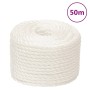 White 10 mm 50 m polypropylene work rope by , Ropes and metal cords - Ref: Foro24-153051, Price: 22,17 €, Discount: %