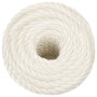 White 10 mm 50 m polypropylene work rope by , Ropes and metal cords - Ref: Foro24-153051, Price: 22,17 €, Discount: %