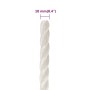 White 10 mm 50 m polypropylene work rope by , Ropes and metal cords - Ref: Foro24-153051, Price: 22,17 €, Discount: %