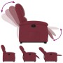 Sillón reclinable elevable tela rojo tinto de , Sillones - Ref: Foro24-3204167, Precio: 268,87 €, Descuento: %