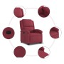 Sillón reclinable elevable tela rojo tinto de , Sillones - Ref: Foro24-3204167, Precio: 268,87 €, Descuento: %