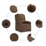 Electric reclining and lift fabric armchair in brown. by , Armchairs - Ref: Foro24-3204192, Price: 308,30 €, Discount: %