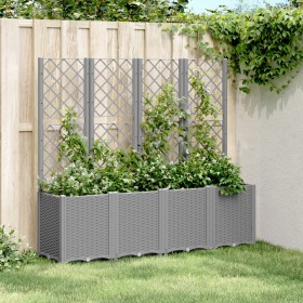 Jardinera con enrejado PP gris claro 160x40x140 cm de , Maceteros y jardineras - Ref: Foro24-367872, Precio: 179,99 €, Descue...