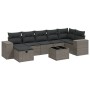 Garden sofa set 8 pieces and gray synthetic rattan cushions by , Garden sets - Ref: Foro24-3264448, Price: 565,49 €, Discount: %