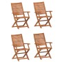 Folding garden chairs 4 pcs acacia wood 57x66x95 cm by , Garden chairs - Ref: Foro24-3214474, Price: 261,40 €, Discount: %