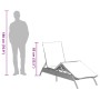 Sun lounger with synthetic rattan and grey cushion by , Loungers - Ref: Foro24-4002703, Price: 141,34 €, Discount: %