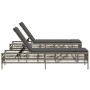 Sun loungers with cushions 2 units synthetic gray rattan by , Loungers - Ref: Foro24-3261598, Price: 273,71 €, Discount: %