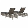 Sun loungers with cushions 2 units synthetic gray rattan by , Loungers - Ref: Foro24-3261598, Price: 273,71 €, Discount: %