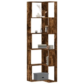 Corner shelf 5 levels smoked oak wood 50x50x179 cm by , Bookcases and shelves - Ref: Foro24-852586, Price: 79,18 €, Discount: %