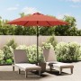 Garden umbrella with LED lights, steel pole, terracotta color, 300cm. by vidaXL, Umbrellas - Ref: Foro24-313757, Price: 116,7...