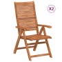 Folding reclining garden chairs, set of 2, made of solid acacia wood. by , Garden chairs - Ref: Foro24-367699, Price: 145,79 ...