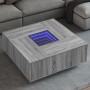 Coffee table with Infinity LED gray Sonoma 100x100x40 cm by , Coffee table - Ref: Foro24-3284047, Price: 218,99 €, Discount: %