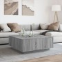 Coffee table with Infinity LED gray Sonoma 100x100x40 cm by , Coffee table - Ref: Foro24-3284047, Price: 218,99 €, Discount: %