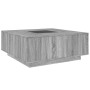 Coffee table with Infinity LED gray Sonoma 100x100x40 cm by , Coffee table - Ref: Foro24-3284047, Price: 218,99 €, Discount: %