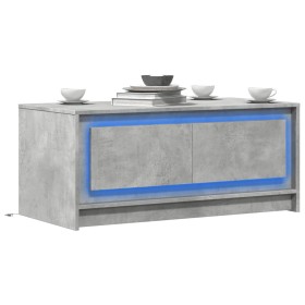 Mesa de centro con luces LED madera de ingeniería gris hormigón de , Mesas de centro - Ref: Foro24-851987, Precio: 102,29 €, ...