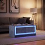 Mesa de centro con luces LED madera de ingeniería gris hormigón de , Mesas de centro - Ref: Foro24-851987, Precio: 103,50 €, ...