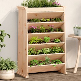 Planter herbs 6 levels solid pine wood 69x40x101.5 cm by , Pots and planters - Ref: Foro24-855053, Price: 73,70 €, Discount: %