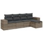 Garden sofa set and cushions 5 pieces light gray synthetic rattan by , Garden sets - Ref: Foro24-3264398, Price: 374,19 €, Di...