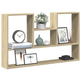 Wall shelf made of engineered Sonoma oak wood 99x15x60 cm by , Shelves and shelves - Ref: Foro24-853238, Price: 35,67 €, Disc...