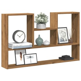 Engineered oak wood artisan wall shelf 99x15x60cm by , Shelves and shelves - Ref: Foro24-853244, Price: 38,27 €, Discount: %