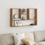 Engineered oak wood artisan wall shelf 99x15x60cm by , Shelves and shelves - Ref: Foro24-853244, Price: 43,87 €, Discount: %