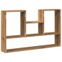 Engineered oak wood artisan wall shelf 99x15x60cm by , Shelves and shelves - Ref: Foro24-853244, Price: 43,87 €, Discount: %