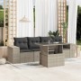 Gartensofa-Set und Kissen, 5-teilig, aus hellem grauem Kunst-Rattan. von , Gartensets - Ref: Foro24-3268992, Preis: 426,99 €,...