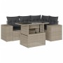 Garden sofa set and cushions 5 pieces light gray synthetic rattan by , Garden sets - Ref: Foro24-3269142, Price: 463,13 €, Di...