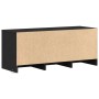 TV stand with LED made of black engineered wood 97x34x40 cm by , TV Furniture - Ref: Foro24-852237, Price: 87,19 €, Discount: %