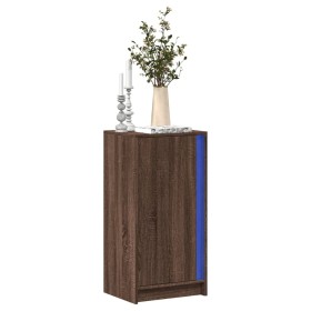 Aparador con LED madera ingeniería marrón roble 42,5x34x85 cm de , Aparadores - Ref: Foro24-852144, Precio: 66,32 €, Descuent...