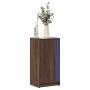 Aparador con LED madera ingeniería marrón roble 42,5x34x85 cm de , Aparadores - Ref: Foro24-852144, Precio: 66,32 €, Descuent...