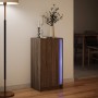 Aparador con LED madera ingeniería marrón roble 42,5x34x85 cm de , Aparadores - Ref: Foro24-852144, Precio: 66,32 €, Descuent...