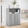 Sideboard with LED lights in Sonoma grey engineered wood 77x34x100 cm by , Sideboards - Ref: Foro24-852150, Price: 95,34 €, D...