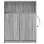 Aparador con LED madera de ingeniería gris Sonoma 77x34x100 cm de , Aparadores - Ref: Foro24-852150, Precio: 95,34 €, Descuen...