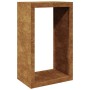 Rusty steel firewood rack 60x40x100 cm by , Firewood bags and holders - Ref: Foro24-850995, Price: 102,99 €, Discount: %