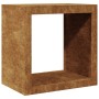 Rusty steel firewood rack 60x40x60 cm by , Firewood bags and holders - Ref: Foro24-851009, Price: 78,80 €, Discount: %