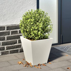 White steel hexagonal planter 30x30x30 cm by , Pots and planters - Ref: Foro24-851040, Price: 34,99 €, Discount: %