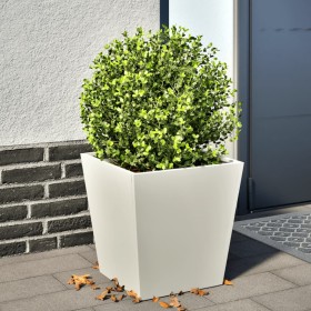 White steel planter 40x40x40 cm by , Pots and planters - Ref: Foro24-851054, Price: 47,99 €, Discount: %