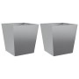 Jardineras 2 unidades acero galvanizado 40x40x40 cm de , Maceteros y jardineras - Ref: Foro24-851063, Precio: 61,99 €, Descue...